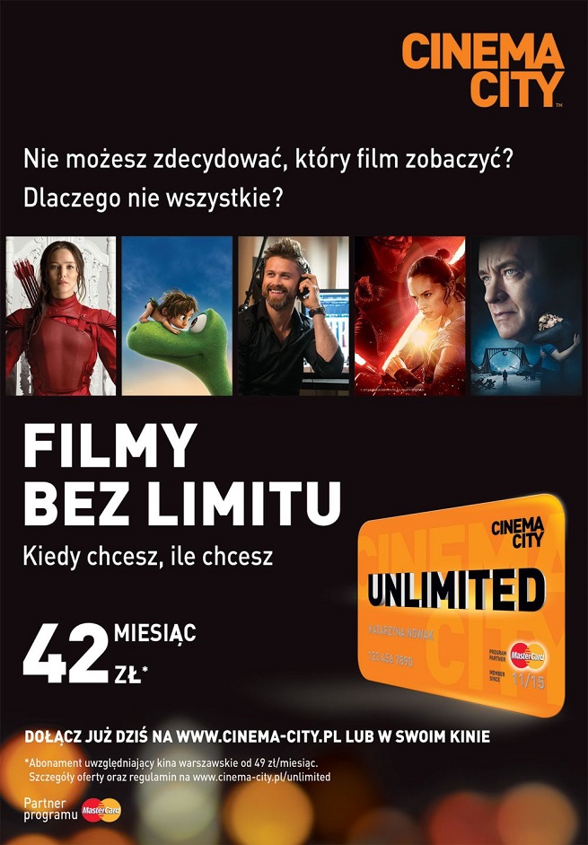 Płacisz raz i oglądasz ile chcesz. Rewolucja w sieci kin Cinema City! 2 cinema-unlimited1