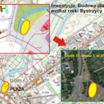 Lokalizacja plaży w rejonie ul. Andersa