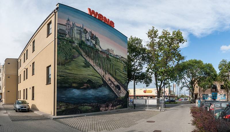 Wyjątkowy spacer turystyczny ulicami Lublina. „Portret Miasta” – barwna podróż przez epoki rozwoju miasta 1 MuralWjazd generała Zajączka do Lublina ul. Zamojska 47 4