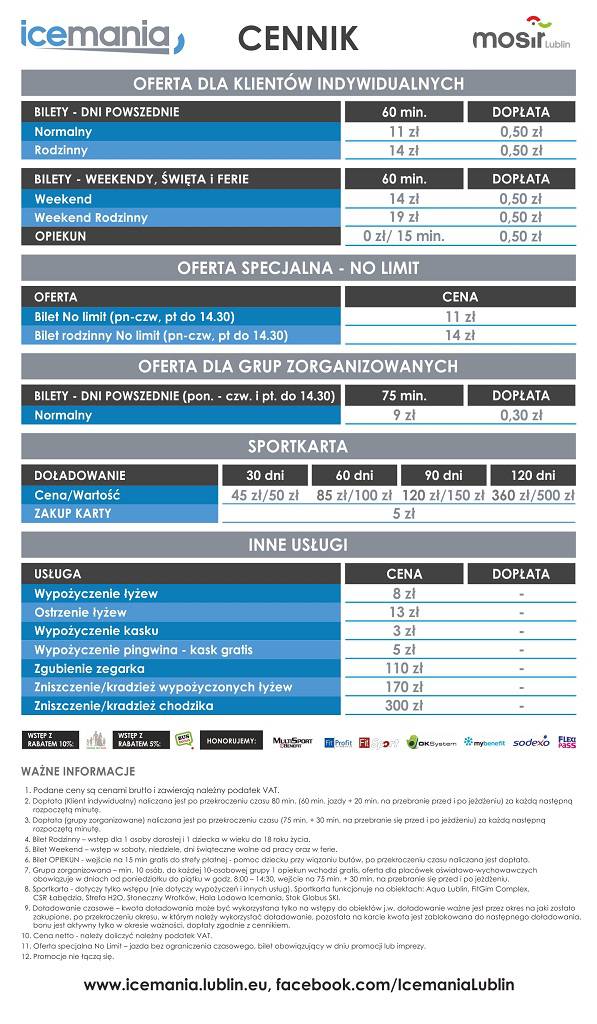W sobotę rusza lodowisko Icemania. Pierwszy weekend 50% taniej 1 Icemania cennik 2018