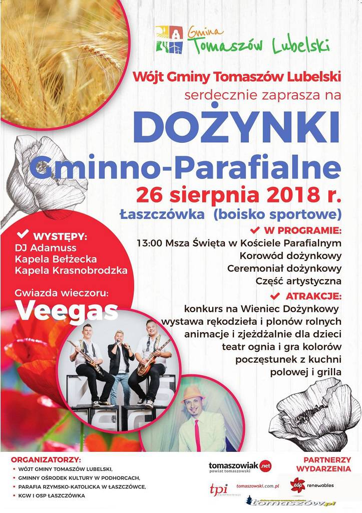 Dożynki w naszym regionie. Na scenach m.in. Akcent, Cleo, Dejw, Bayera czy Łzy 18 dożynki tomaszów lubelski