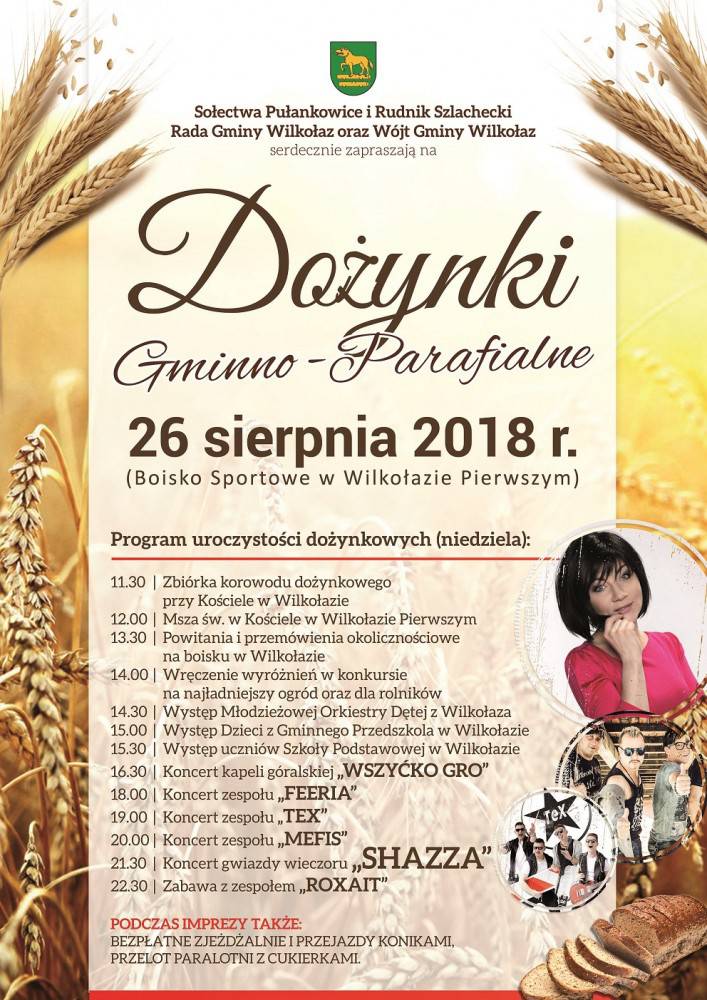 Dożynki w naszym regionie. Na scenach m.in. Akcent, Cleo, Dejw, Bayera czy Łzy 2 dożynki wilkołaz