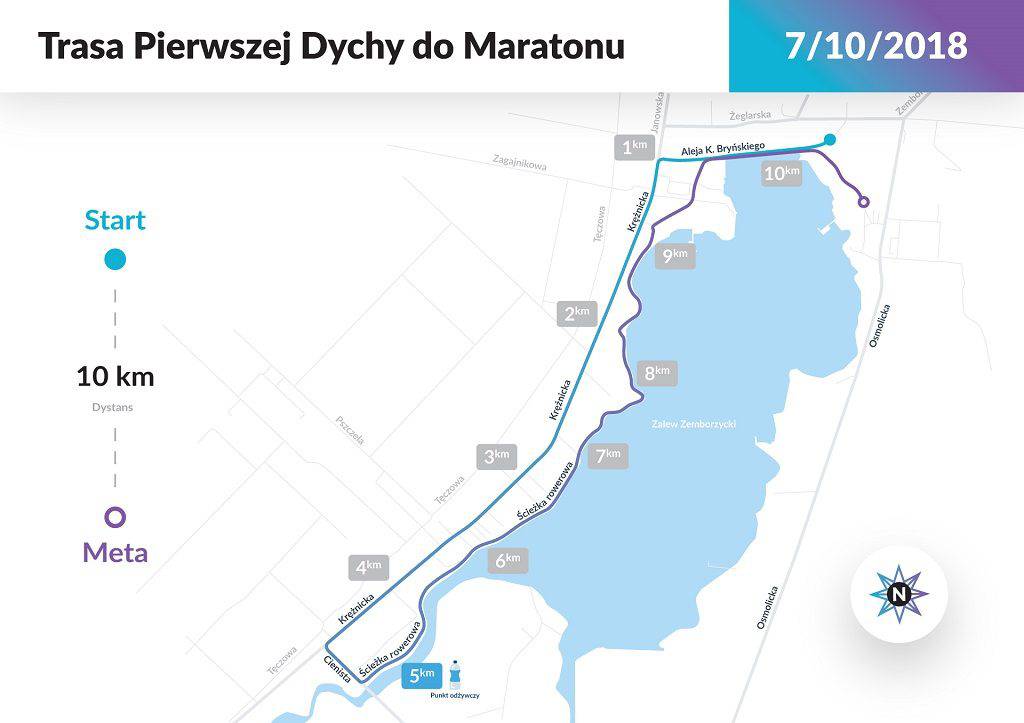 Przed nami Pierwsza Dycha do Maratonu. Uwaga na utrudnienia w ruchu 1 1Dycha trasa