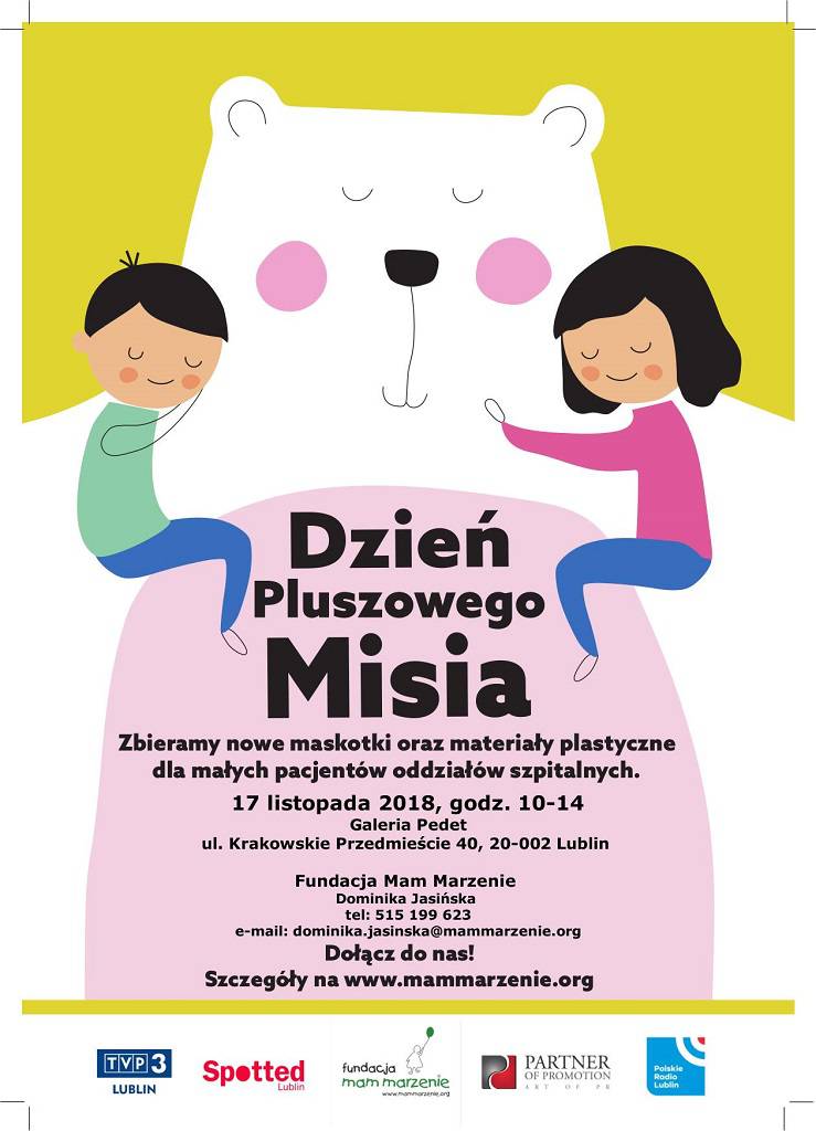Dzień Pluszowego Misia w Lublinie. Przynieś pluszaka dla małych pacjentów ze szpitala 1 45467586 497137480781942 5236865637036326912 n 1