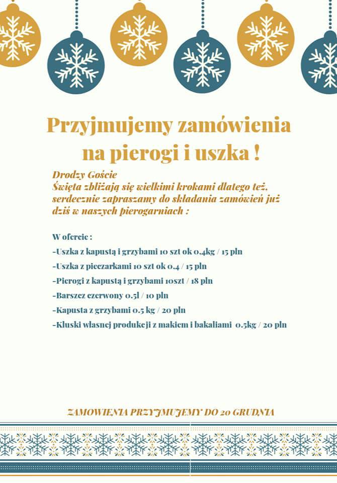 Restauracja Pierogarnia u Kucharek przyjmuje zamówienia na świąteczne potrawy 1 Pierogarnia 1