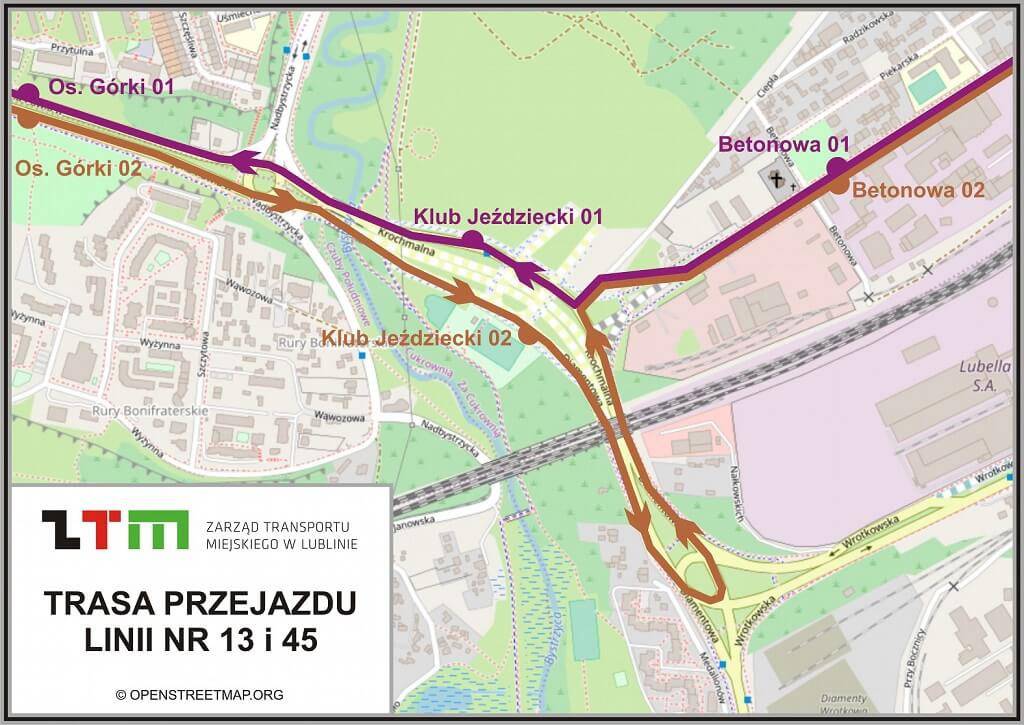 Uwaga kierowcy! Od wtorku zmiany na skrzyżowaniu Diamentowej z Krochmalną 2 linia 13 45 1