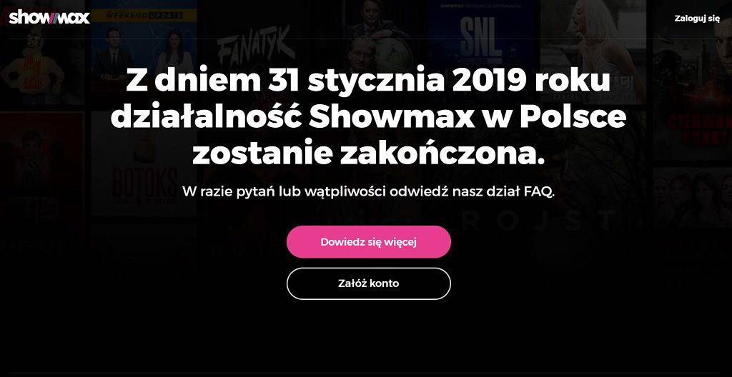Showmaxx wycofuje się z Polski. Platforma będzie dostępna tylko do końca stycznia 1 showmax koniec