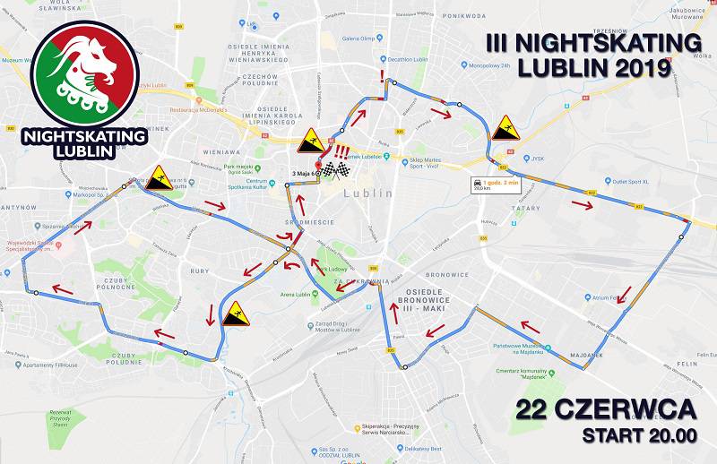 Rolkarze wyjadą dziś na ulice miasta. Uwaga kierowcy na utrudnienia w ruchu! 1 trasa nsl3