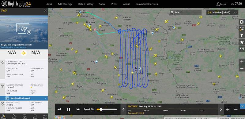 Tajemniczy samolot przez kilka godzin latał nad Lublinem i regionem 1 tajemniczy samolot lublin radar