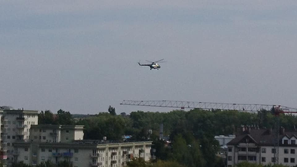 Śmigłowiec krążył nad Lublinem. Maszyna latała m.in. nad Atrium Felicity 1 69657979 2459606500935568 5326321482165387264 n