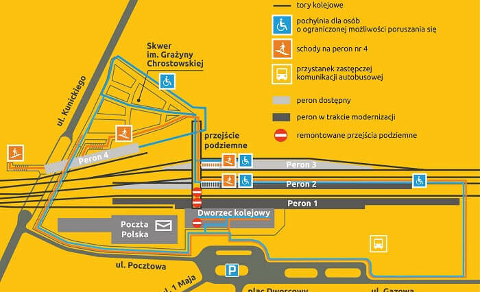 Schemat kolejny etap prac STACJA LUBLIN GŁÓWNY