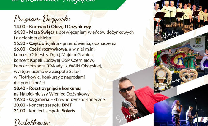 Dożynki Gminy Jabłonna 2021. Gwiazda wieczoru zespół Solaris 1 Dożynki Gminy Jabłonna 2021