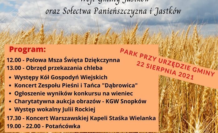 Dożynki Gminy Jastków 2021. Potańcówka pod gołym niebem 1 Dożynki Gminne Jastków 2021