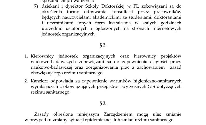 Studenci Politechniki Lubelskiej będą uczyć się hybrydowo. Jest zarządzenie rektora 2 Zarządzenie Rektora Politechniki Lubelskiej ws. powrotu studentów na uczelnię