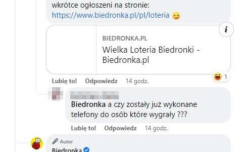 Klienci Biedronki rozwścieczeni. "Czuję się oszukany!". Wyniki loterii z 15.02 jeszcze nieznane 1 Przykładowe komentarze klientów Biedronki pod postem dotyczącym loterii