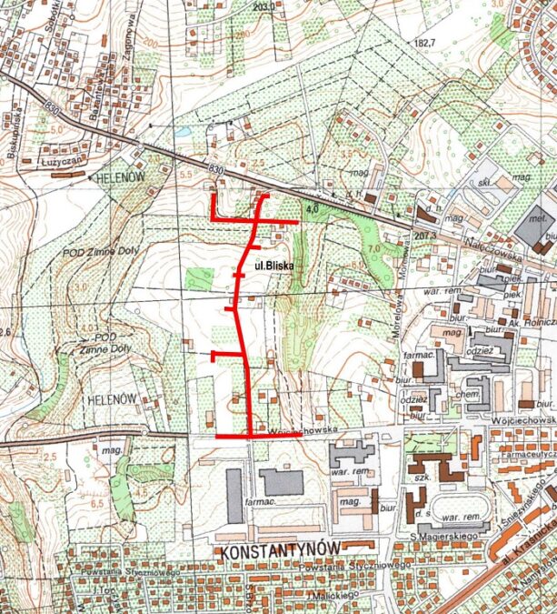 Dwie nowe ulice powstaną w Lublinie. Wykonawca wybrany, wkrótce ruszą prace 2 Plan orientacyjny ul. Bliska