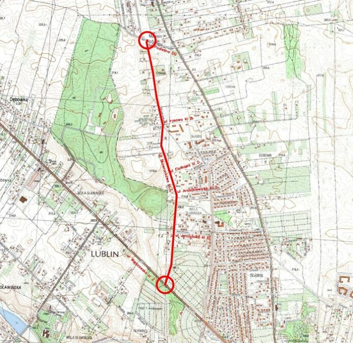 Dwie nowe ulice powstaną w Lublinie. Wykonawca wybrany, wkrótce ruszą prace 1 Plan orientacyjny ul. Skowronkowa