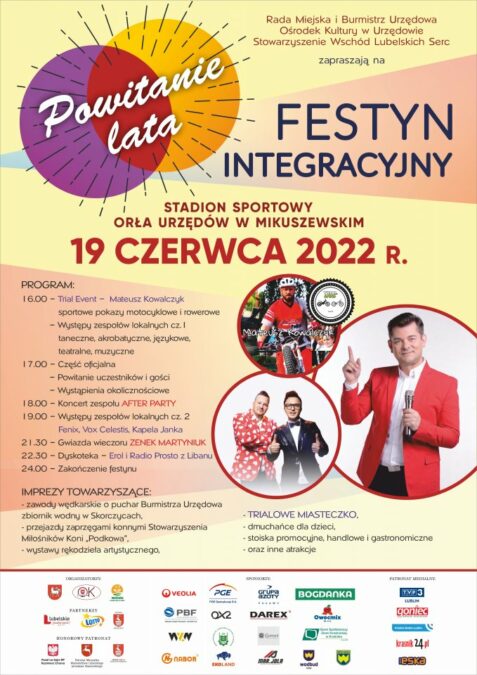 Powitanie lata w Urzędowie 2022. Na scenie wystąpią: Zenek Martyniuk i After Party 1 Powitanie lata w Urzędowie 2022. Zenon Martyniuk i After Party