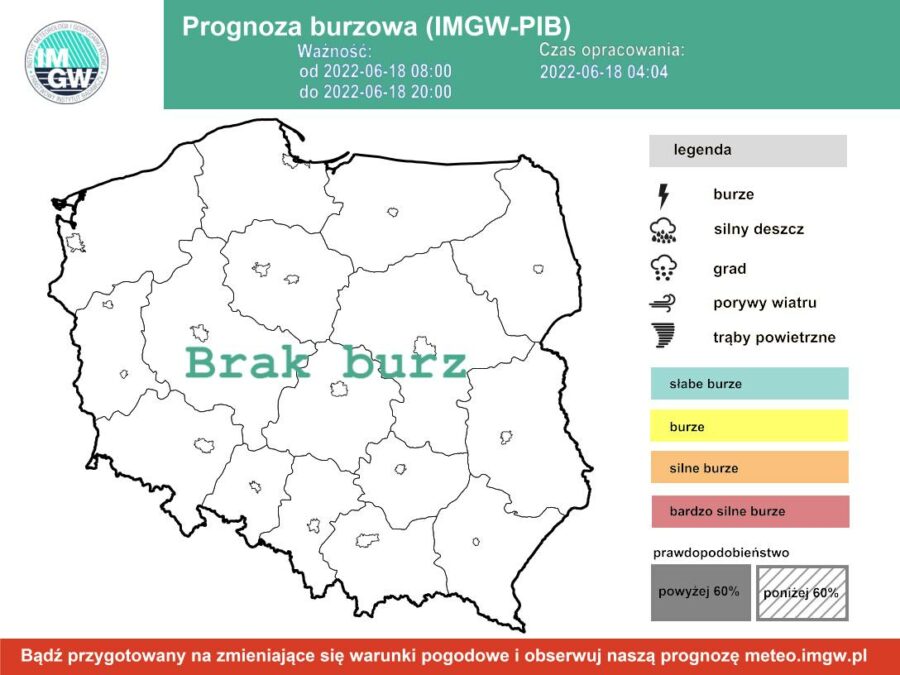 Pogoda na dziś – sobota 18.06. Słonecznie w całym regionie. Temperatura do 25 stopni 1 Prognoza burzowa sobota 18.06