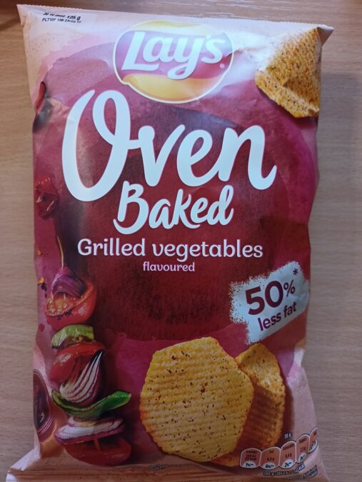 Partia popularnych chipsów Lay's wycofana ze sprzedaży. GIS ostrzega 1 Lay’s Oven Baked Grilled vegetables flavoured 50% less fat – pieczone formowane chipsy ziemniaczane o smaku grillowanych warzyw, 125 g