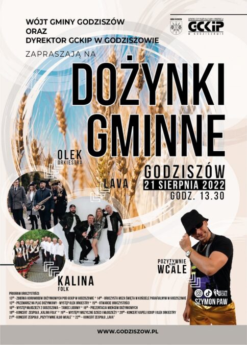 Dożynki Gminy Godziszów 2022. Gwiazda wieczoru zespół Pozytywnie albo Wcale 1 Dożynki Gminy Godziszów 2022 – program