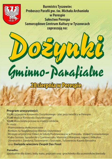 Dożynki Gminy Tyszowce 2022. Gwiazda wieczoru zespół Das Frost 1 Dożynki Gminy Tyszowce w Perespie 2022 - program