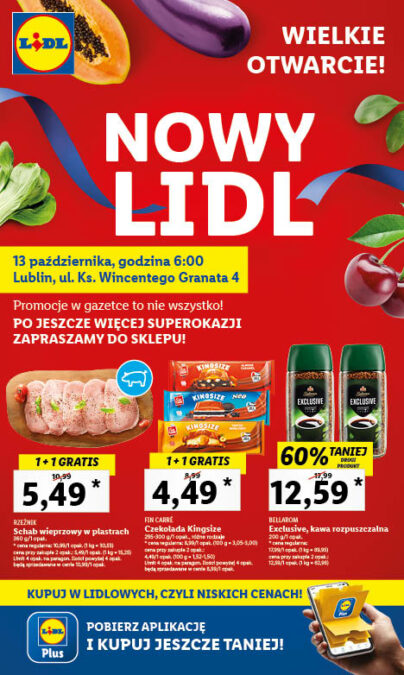 Otwarcie kolejnego sklepu Lidl w Lublinie 1 Otwarcie Lidla przy ul. Granata w Lublinie - gazetka