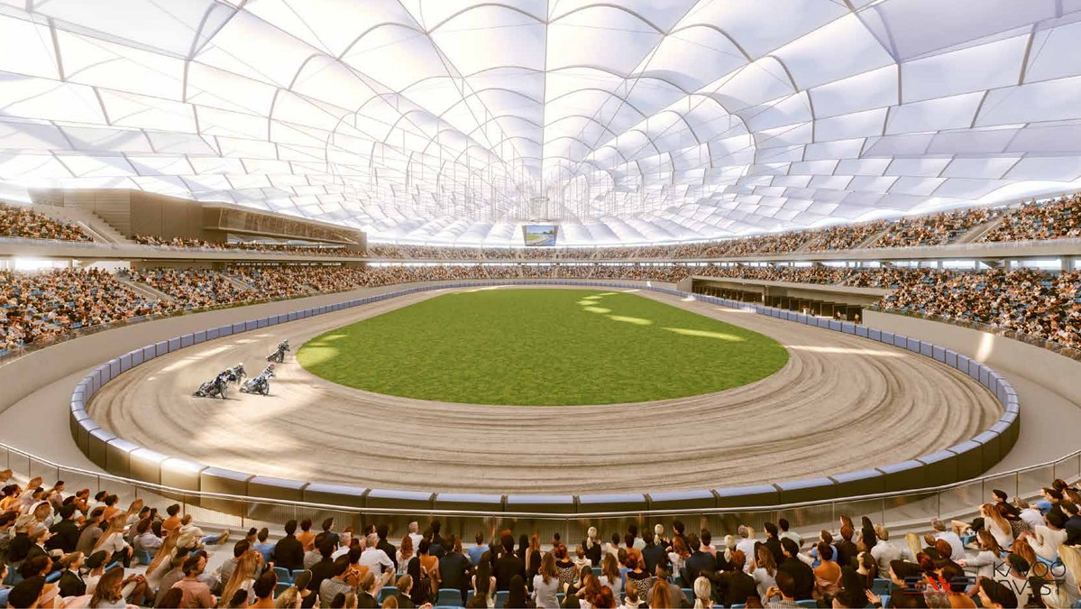 Tak ma wyglądać nowy stadion żużlowy. Koncepcja gotowa, teraz zapytają mieszkańców o zdanie 1 Koncepcja nowego stadionu żużlowego w Lublinie