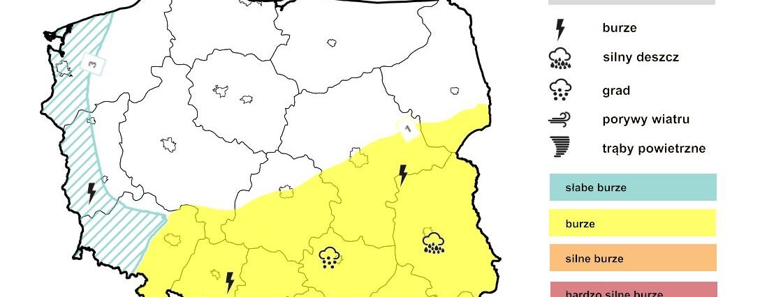 Deszcze i burze na Lubelszczyźnie. Padać będzie przez większość dnia. Tak wyglądają aktualne ostrzeżenia IMGW 1 Prognoza burzowa IMGW na sobotę, 10 czerwca