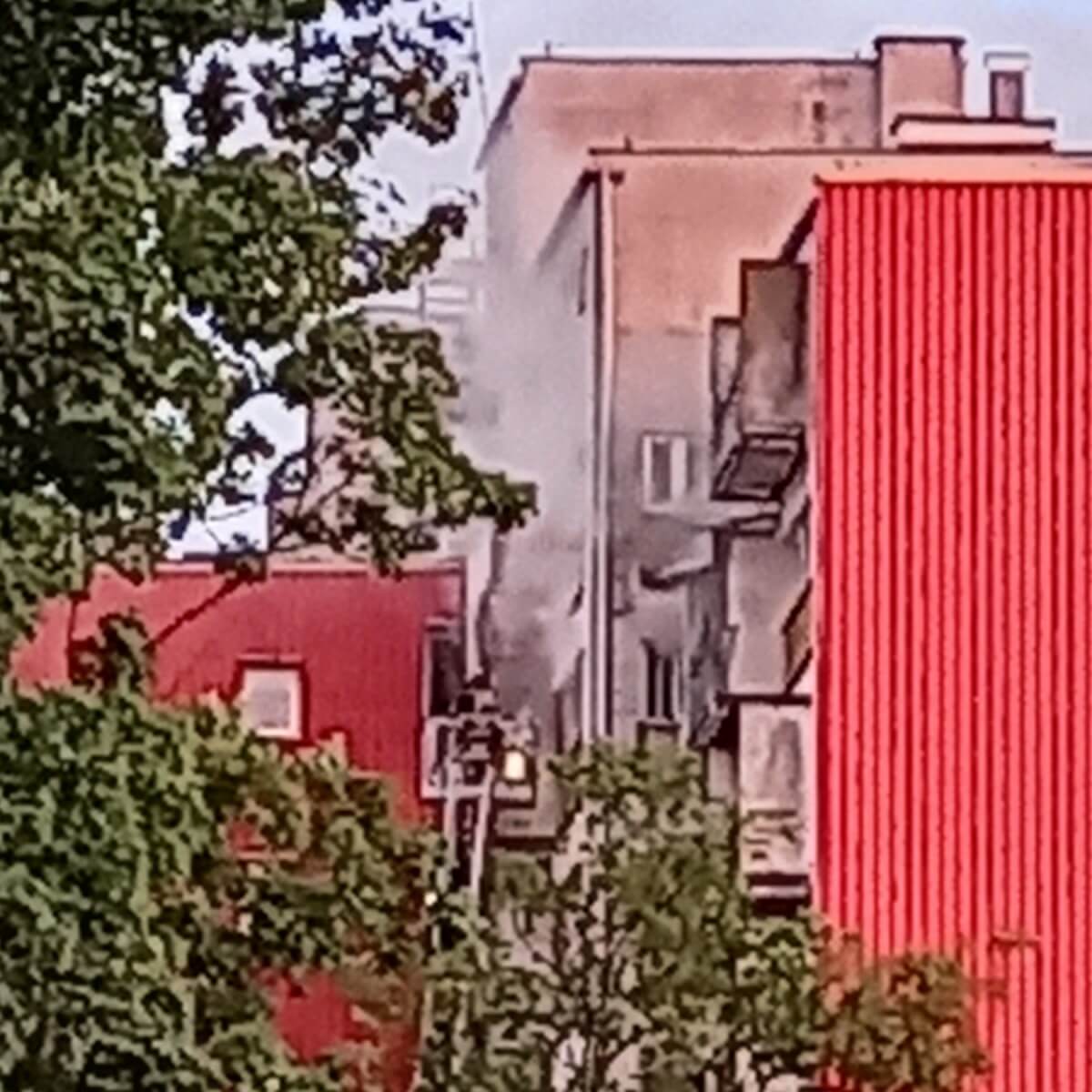 Pożar w mieszkaniu na 9. piętrze. W środku znaleziono martwe zwierzęta 2 Pożar mieszkania w bloku przy ul. Wileńskiej