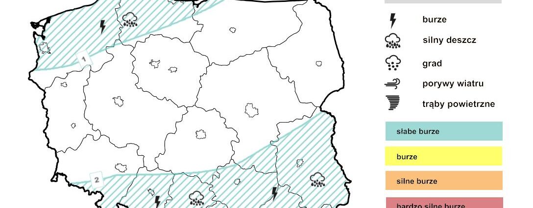 Pogoda na dziś – środa 19.07. W ciągu dnia może popadać. Na termometrach do 28 st. C 1 Prognoza burzowa IMGW na środę, 19 lipca