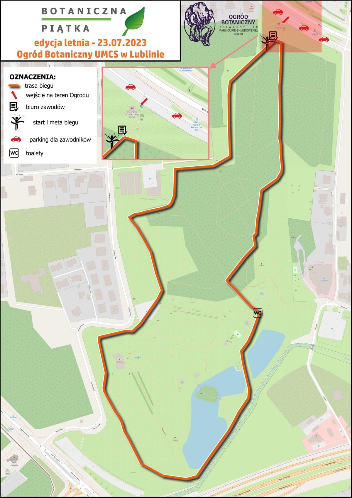 Pobiegną w Ogrodzie Botanicznym. Szykuje się Botaniczna 5, gratka dla każdego, kto lubi ruch 3 Trasa Biegu Botaniczna 5 Lublin