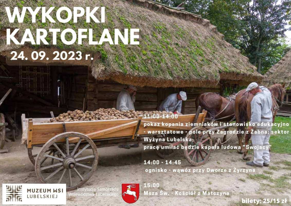 Kartofle, kartofle, kartofle — czyli wykopki w Muzeum Wsi Lubelskiej! 1 Plakat wykopki Kartoflane