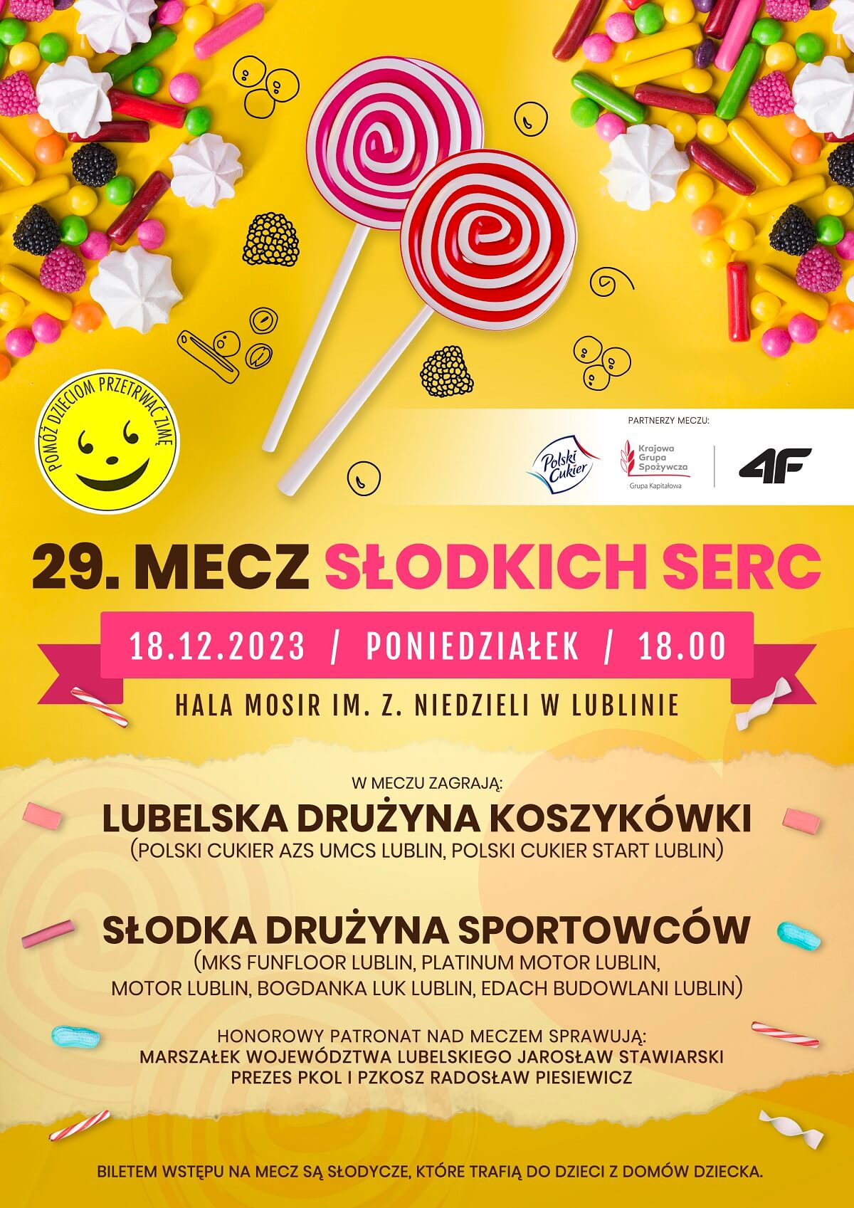 Mecz Słodkich Serc to najsłodsze wydarzenie sportowe tego roku 1 plakat Mecz Słodkich Serc