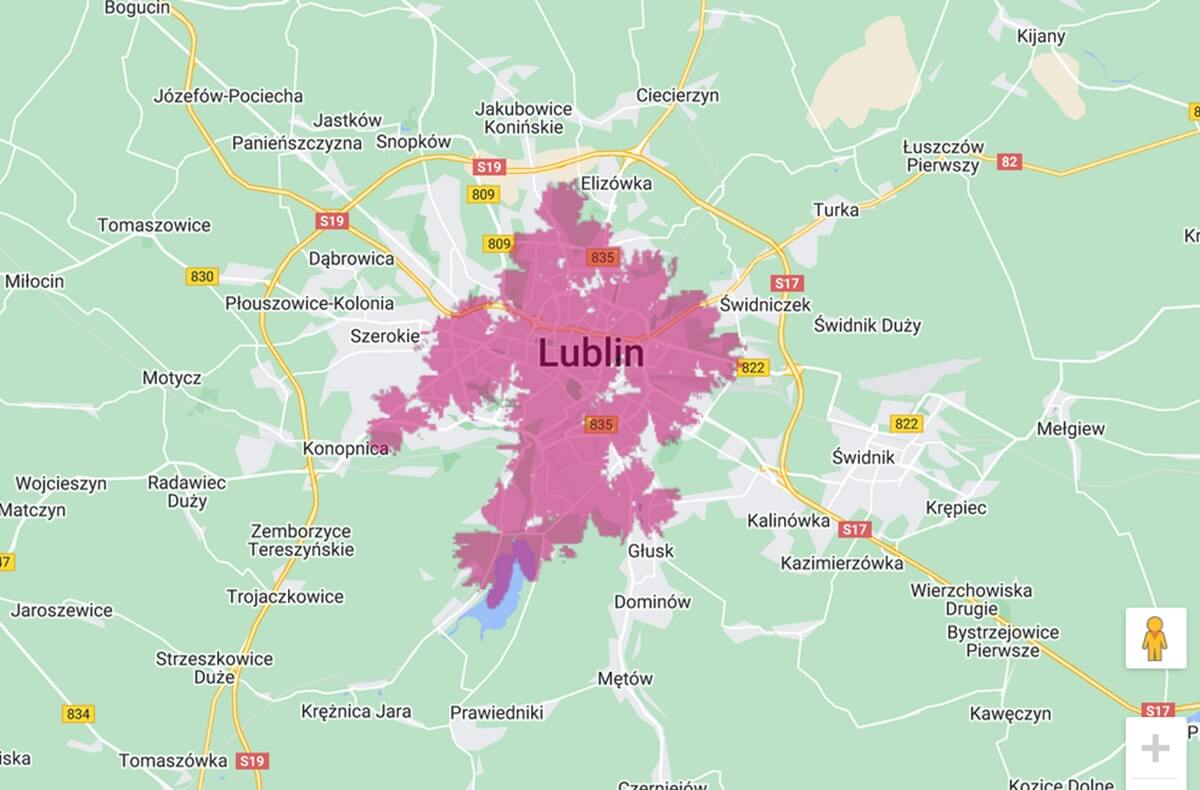 Mieszkańcy korzystają już z nowych częstotliwości 5G od Orange i T-Mobile. Prędkość internetu przekracza 1 Gb/s 2 mapa zasięgu 5g bardziej tmobile