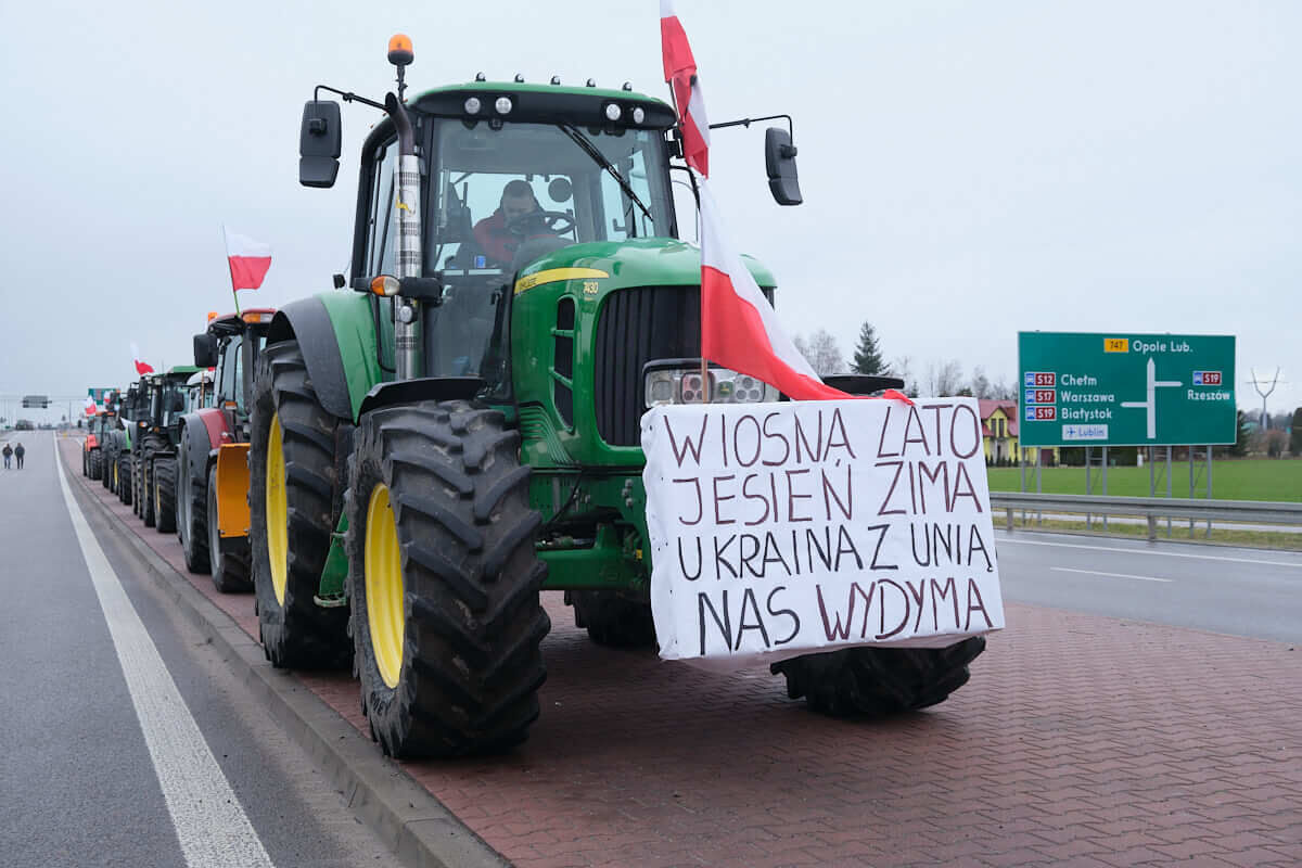 Utrudnienia dla kierowców w związku z protestami rolników. Dojazd do Lublina będzie utrudniony 1 Protest rolników w Maryninie