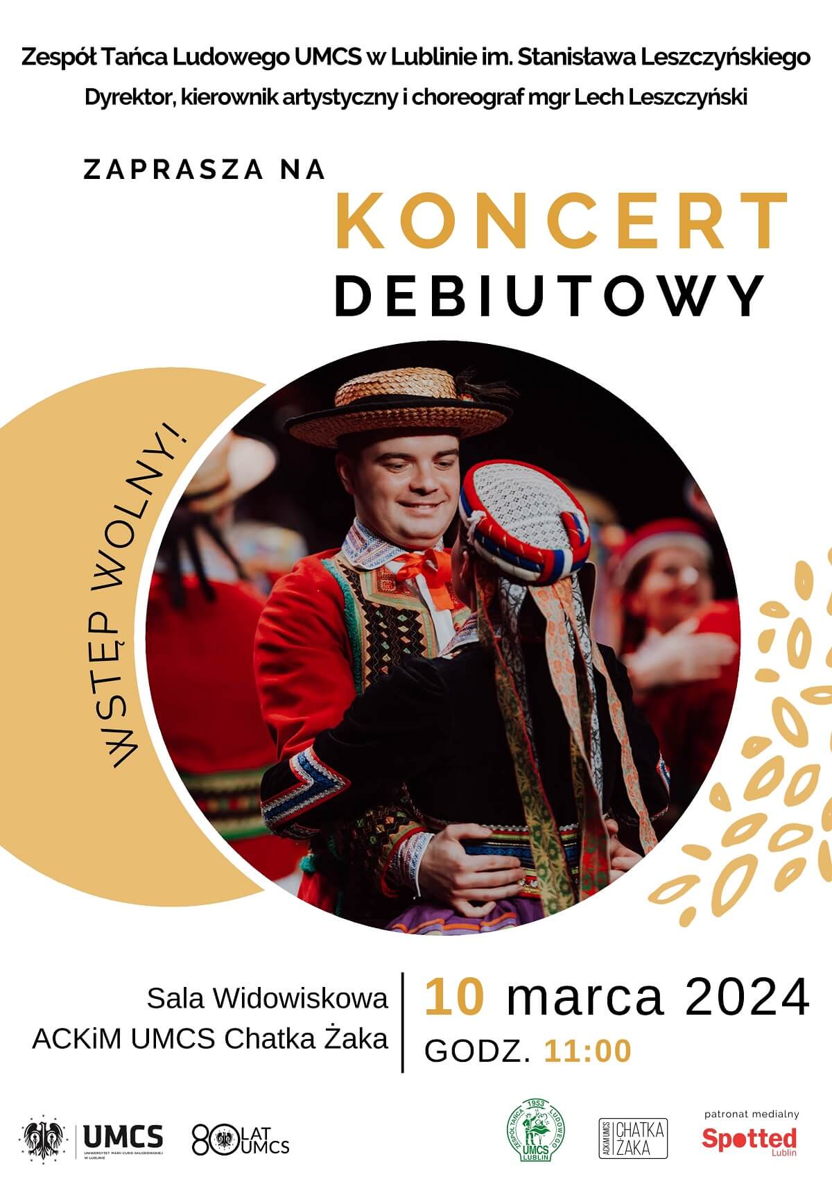 Koncert Debiutowy Zespołu Tańca Ludowego UMCS 3 plakat debiut ZTL UMCS
