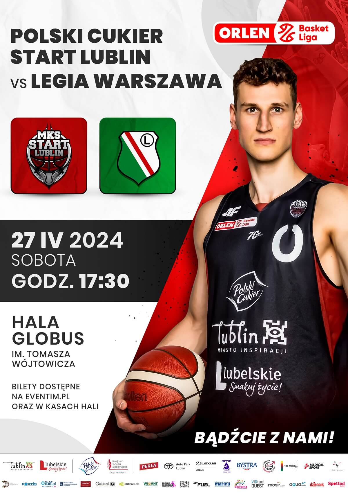 Polski Cukier Start Lublin zmierzy się z Legią Warszawa. Wygraj bilety na mecz 3 plakat, zapowiedź meczu