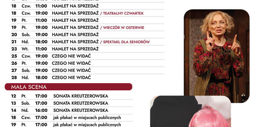 Teatr Osterwy zaprasza na premierowy spektakl "Wielki człowiek do małych interesów" 1 Teatr Osterwy repertuar kwiecień 2024