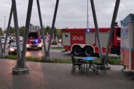 interwencja strazy pozarnej w galerii mozaika