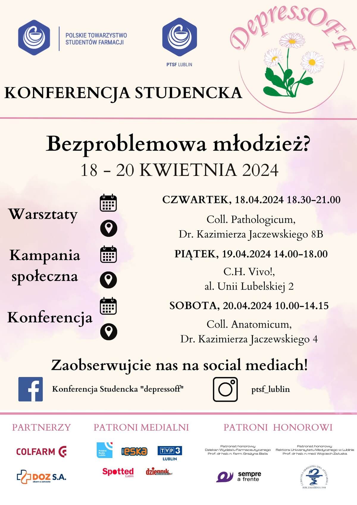 Niezwykłe wydarzenie edukacyjne, konferencja i warsztaty: DepressOFF – bezproblemowa młodzież? 1 konferencja bezproblemowa młodzież