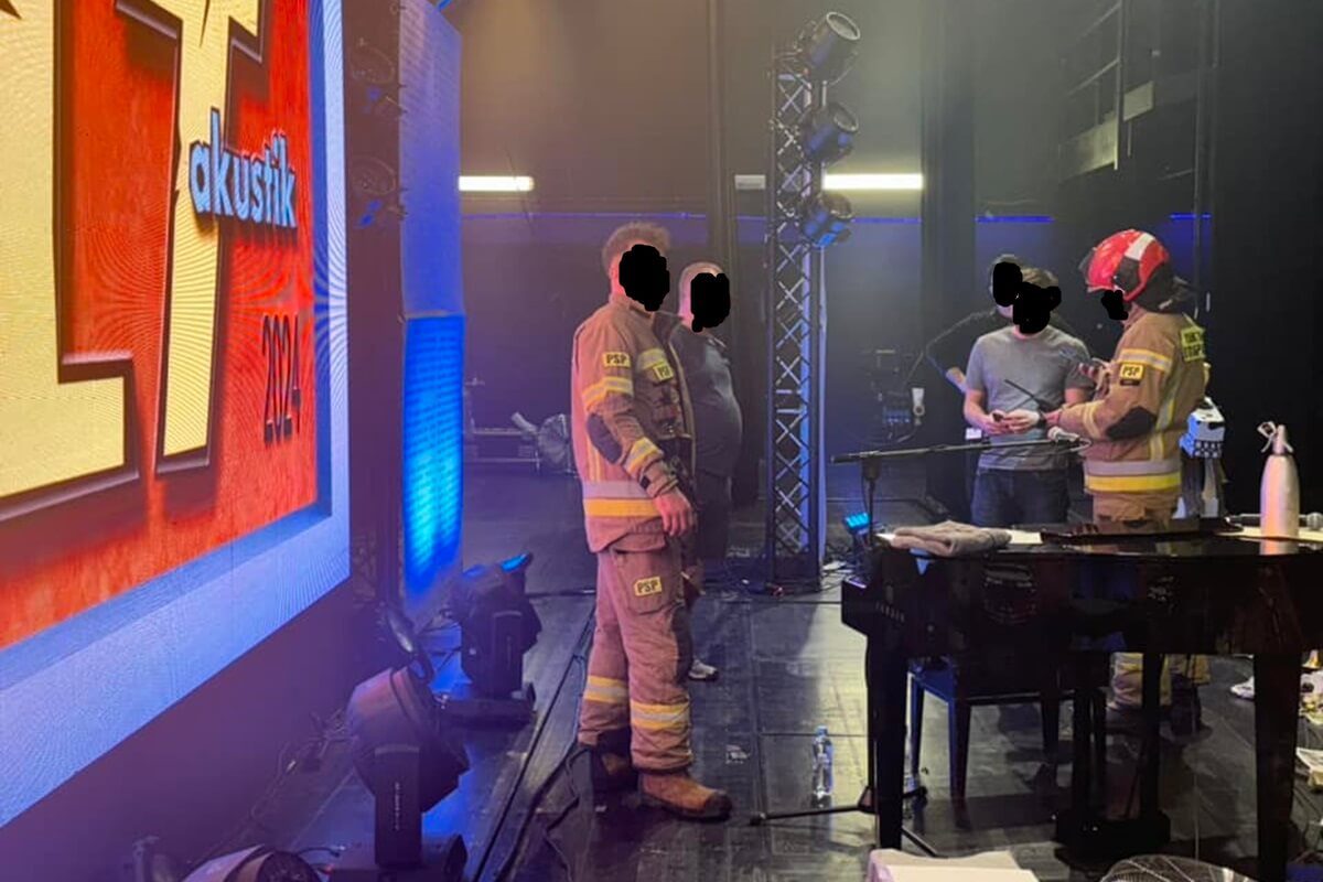 Strażacy na koncercie Kult w Lublinie