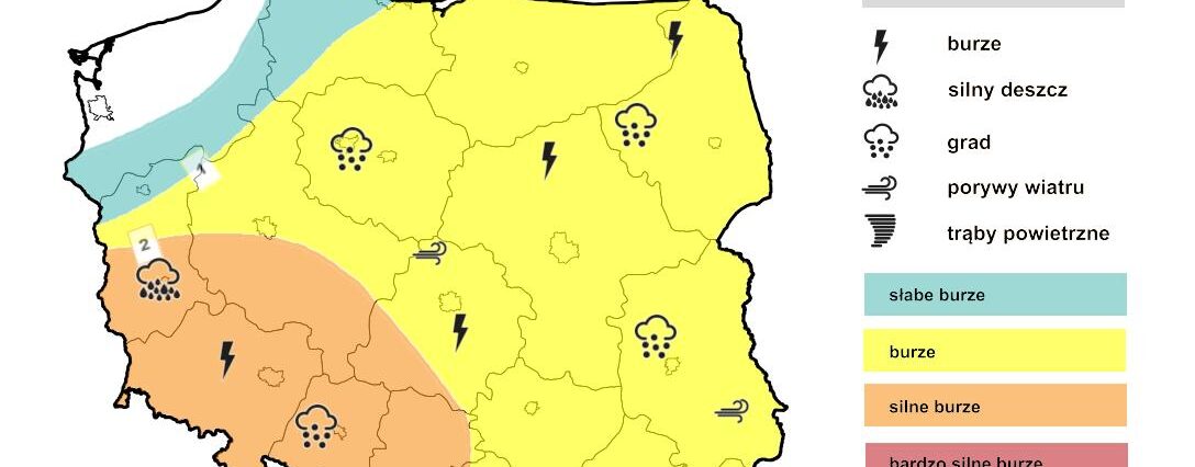 Aktualizacja prognozy burzowej na dziś - 24 maja. IMGW wydał ostrzeżenia dla Lublina i regionu 1 Korekta prognozy burzowej IMGW na piątek, 24 maja 2024