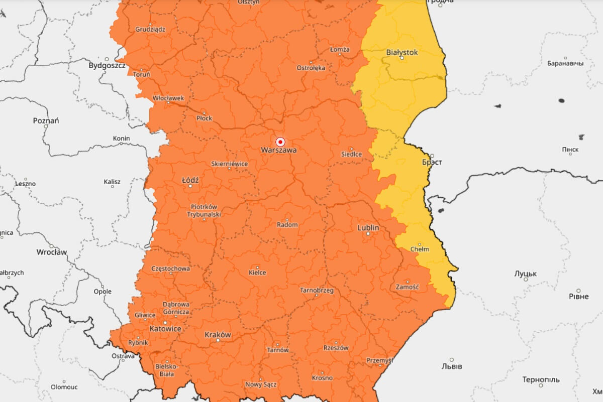 Pogoda na środę. Do popołudnia słońce, wieczorem możliwe silne burze. IMGW wydał ostrzeżenie drugiego stopnia 1 Mapa ostrzeżeń IMGW na środę, 29 maja 2024