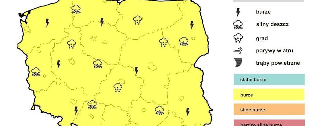 To nie będzie spokojna sobota. Gorąco i burzowo, możliwe opady gradu. IMGW ostrzega! 1 Prognoza burzowa IMGW na sobotę, 25 maja 2024