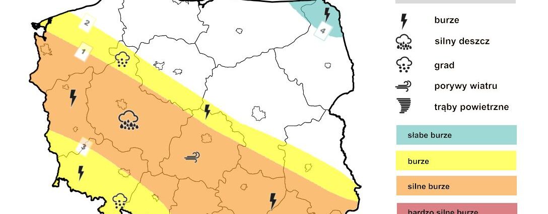 Przed nami kolejny dzień z burzami. IMGW wydał ostrzeżenia pierwszego i drugiego stopnia dla woj. lubelskiego 1 Prognoza burzowa IMGW na środę, 22 maja 2024