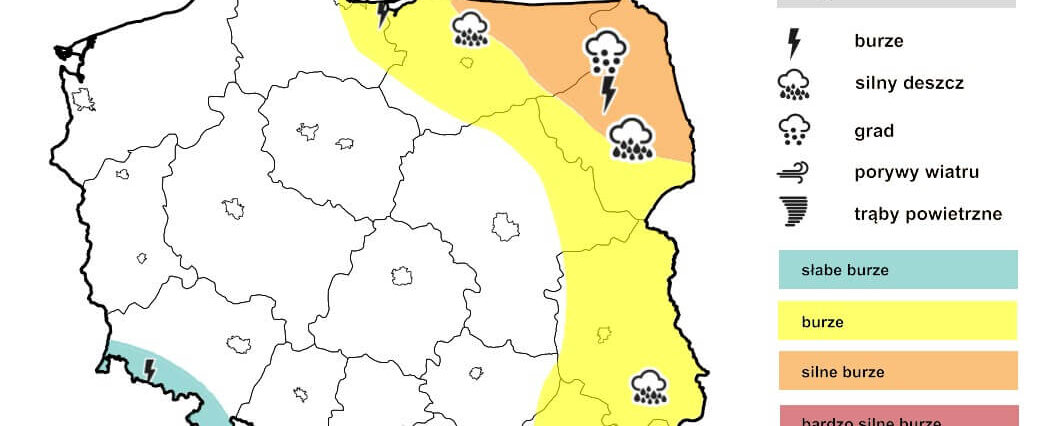 Pogoda na dziś - wtorek 21.05. Kolejny dzień z możliwymi burzami z gradem. IMGW ostrzega 1 Prognoza burzowa IMGW na wtorek, 21 maja 2024
