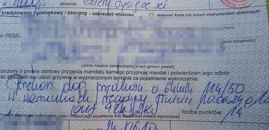 4 tys. zł mandatu i utrata prawa jazdy. Drogowy recydywista zatrzymany 1 Wysoki mandat