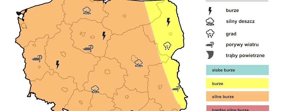 Ostrzeżenie IMGW dla Lublina i regionu. Dziś będzie burzowo i upalnie. Może spaść grad! 1 Prognoza burzowa IMGW na piątek, 28 czerwca 2024