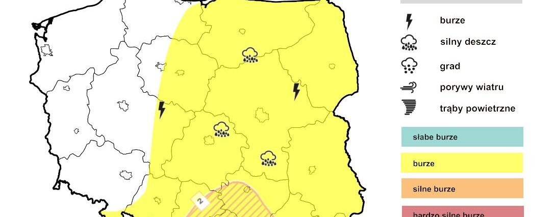 Możliwe burze i lokalnie grad. Alerty IMGW dla Lublina i Lubelszczyzny 1 Prognoza burzowa IMGW na poniedziałek, 3 czerwca 2024